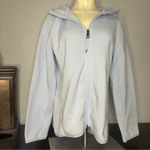 Andrew Marc Light Blue Knit Zip-Up - Picture 2 of 10